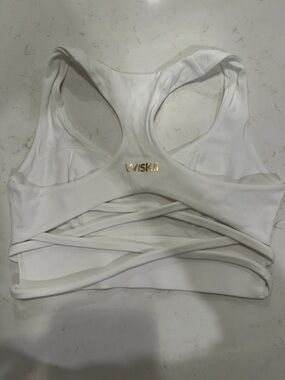 Wiski White Ivory sweetheart bra Tank Sports Bra